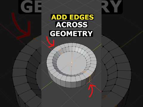 Connect Edges Across Geometry – Blender Quick Tip #3d #blender #3dmodeling #tutorial