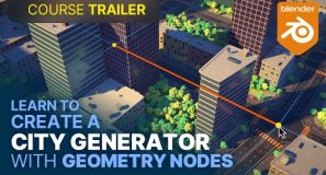 Learn to create a procedural city with Blender and Geometry Nodes | BCITY | Course Trailer