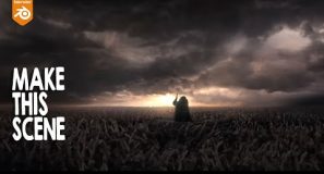 Make this epic scene in a few minutes using blender
