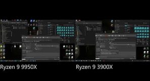 Ryzen 9 3900X vs Ryzen 9 9950X Handbrake Video Encoding