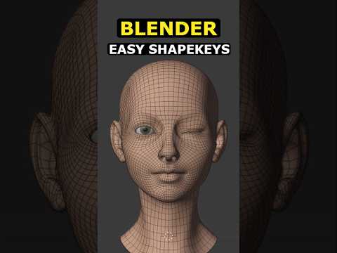 Blender Shapkeys Are EASY!!! Try it out. #blender #3dmodeling #3d #tutorial #blender3d