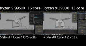 Ryzen 9 9950X vs Ryzen 9 3900X Performance Comparison In Blender