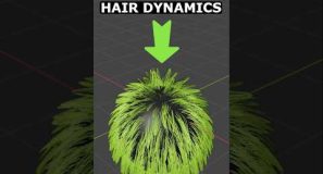 Blender Hair Dynamic EASY 1 Minute Tutorial #3d #blender #3dmodeling #3danimation #blender3d