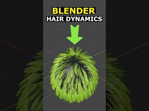 Blender Hair Dynamic EASY 1 Minute Tutorial #3d #blender #3dmodeling #3danimation #blender3d