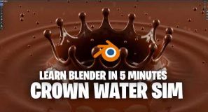 learn blender in five minutes crown splash simulation