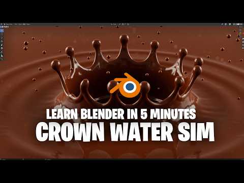learn blender in five minutes crown splash simulation
