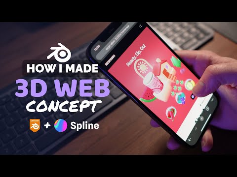 Making 3D Website with Blender, Spline and Framer – Process Timelapse