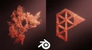 Particle Flow Logo Animation in Blender (Geometry Nodes Tutorial)