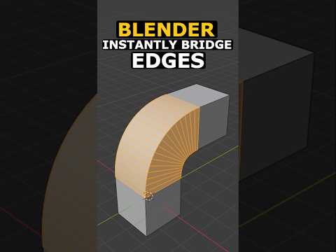 Instantly Bridge 2 Faces – Blender Quick Tip #blender #3d #3dmodeling