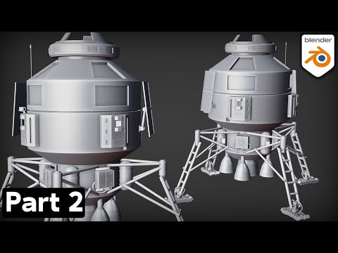 Sci-Fi Lunar Lander – Part 2 (Blender Tutorial)