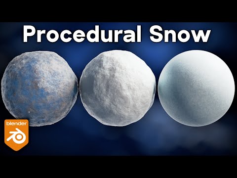 3 Procedural Snow Materials ❄️ (Blender Tutorial)