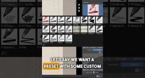 💡 How to make your own presets in Blender #blender #blendertraining #blendergreasepencil