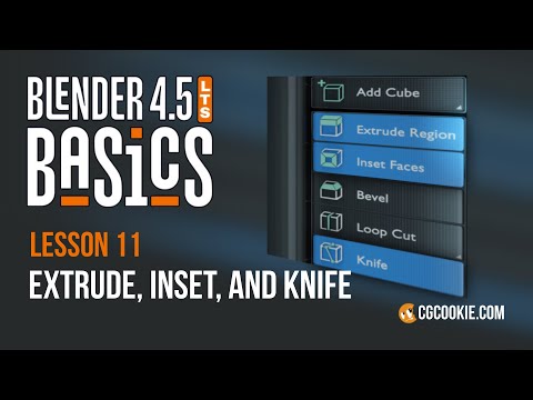 BLENDER 4.5 BASICS (part 11) – Extrude, Inset, and Knife in Blender