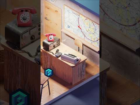 Let’s create a typewriter in Blender #3dillustration #blender3d #3dmodeling #b3d