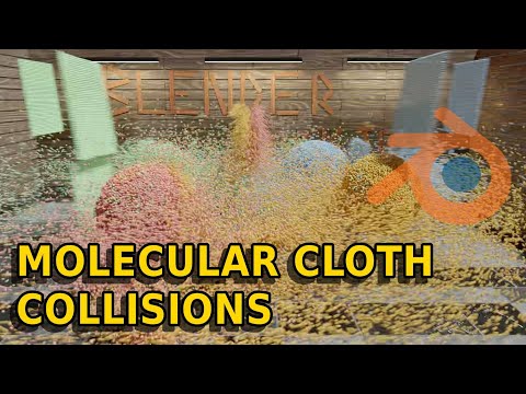 Molecular Cloth Collision Tests   Blender
