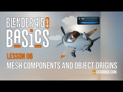 BLENDER 4.5 BASICS (part 6) – Mesh Components and Object Origins in Blender