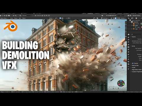 building demolition vfx in blender tutorial