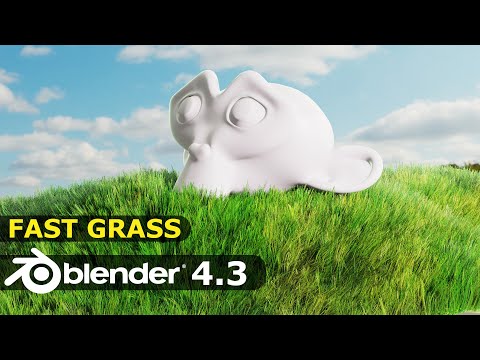 Tutorial: FAST Grass In Blender 4.3 | Beginners