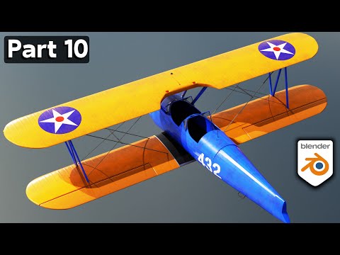 Creating a Biplane in Blender 🛩️ Part 10 (Tutorial Series)