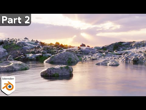 Rocky River Realistic Nature Animation – Part 2 (Blender Tutorial)
