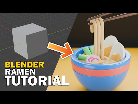 Stylised Ramen Bowl | Blender Beginners [ Part 2 Tutorial ]