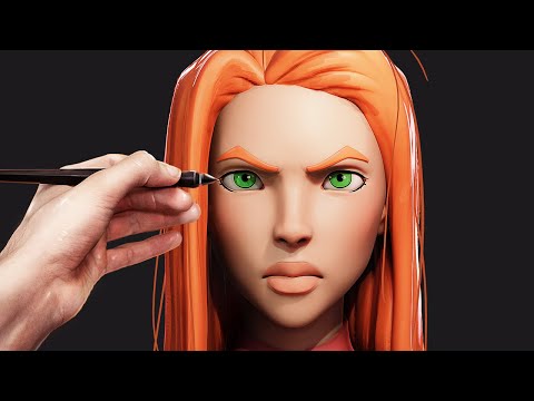 Sculpting Atom Eve in Blender from Invincible