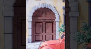 Rustic door made in Blender