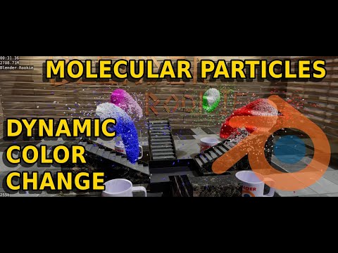 Molecular Particles Dynamic Color Changing With Force Fields