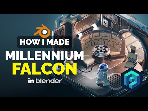 Millennium Falcon Diorama in Blender – 3D Modeling Process | Polygon Runway