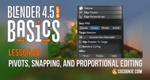 Pivots, Snapping, and Proportional Editing in Blender – BLENDER 4.5 BASICS (part 8)