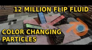 Flip Fluid Color Mixing Version 2 Over 12M Fluid Particles