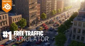 #Free Heavy Traffic simulator For Blender