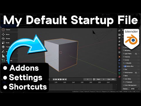 How I Setup My Default Startup File in Blender