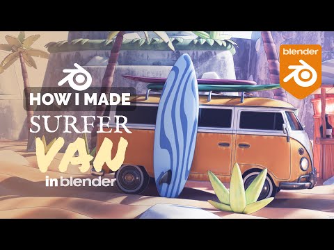 Surfer Van in Blender – 3D Modeling Process | Polygon Runway
