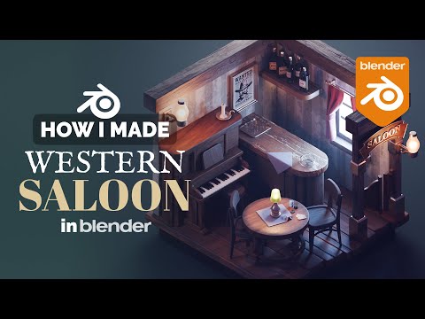 Western Isometric Saloon in Blender – 3D Modeling Process | Polygon Runway
