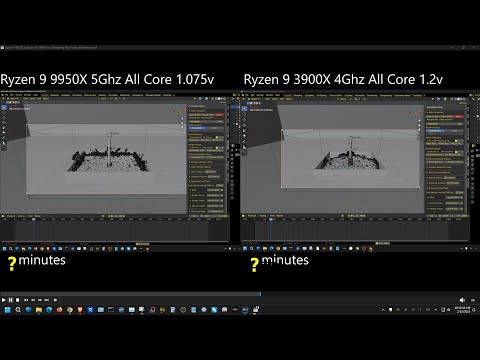 Ryzen 9 9950X vs Ryzen 9 3900X For Simulating Flip Fluids In Blender