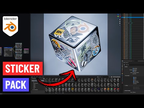 The Artsy Sticker Pack for Blender!