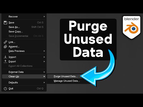 How to Purge Unused Data in Blender