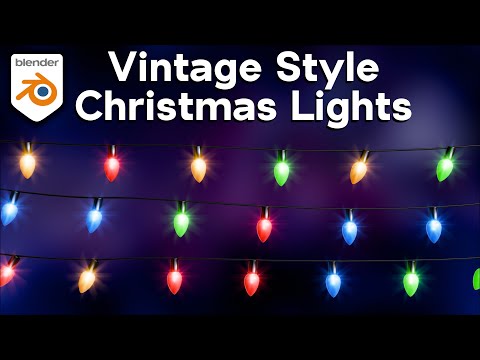 Easy Vintage Style Christmas Lights💡Geometry Nodes (Blender Tutorial)
