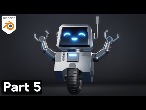 Creating a Cute Robot in Blender 🤖 Part 5 (Blender Tutorial)