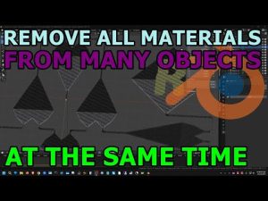 How To Remove All Materials From Multiple Objects In Blender At The ...