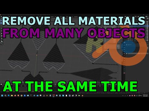 How To Remove All Materials From Multiple Objects In Blender At The Same Time