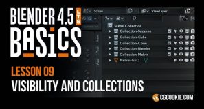 Visibility and Collections in Blender – BLENDER 4.5 BASICS (part 9)