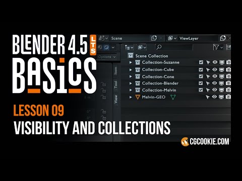 Visibility and Collections in Blender – BLENDER 4.5 BASICS (part 9)