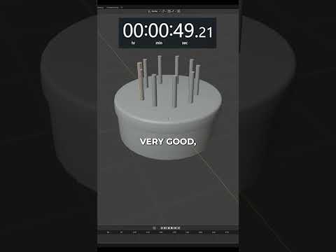 Daniel Nees trying to make a 1-minute birthday cake in #blender3d #b3d