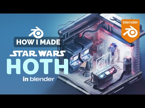 Star Wars Echo Base Diorama in Blender – 3D Modeling Process | Polygon Runway