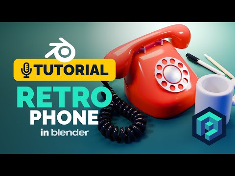 Blender Retro Phone with Spiral Cord Tutorial | Polygon Runway