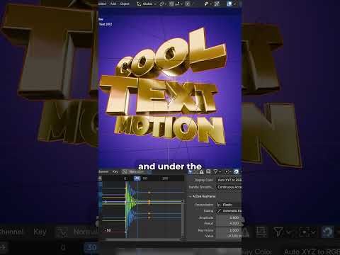 Create some cool text animation in Blender #b3d #blender3d #3danimation