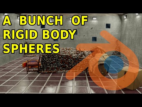 Bunch of Rigid Body Spheres With Force Fields Blender