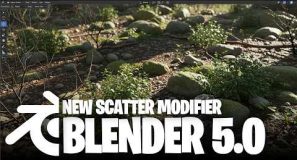 The new scatter modifier in blender 50 is perfect